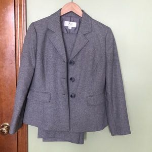 Grey Polyester Pant Suit